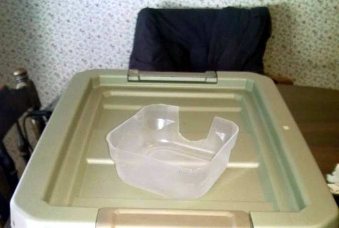 Two of these are supplied: one for fresh fruit and the other for the dry roach chow.