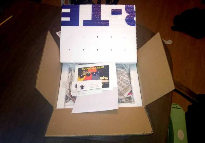 The package from Stamps, obviously well padded and insulated with foam.