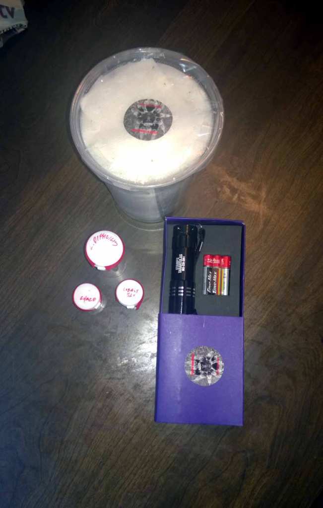 The contents of the box removed.